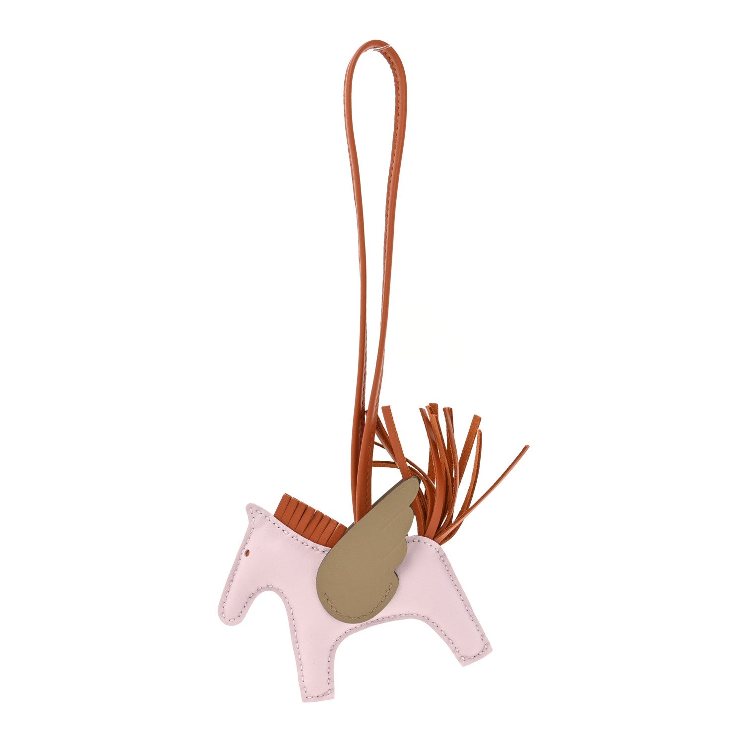 Hermes Milo Lambskin Grigri Rodeo Pegase Horse Bag Charm PM Mauve Pale Pain D'epice Beige Marfa 1 of 5