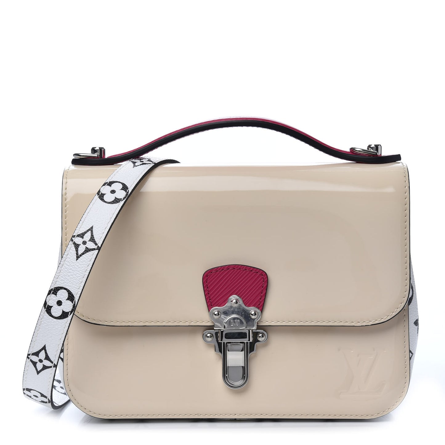 Patent Calfskin Monogram Cherrywood BB Creme