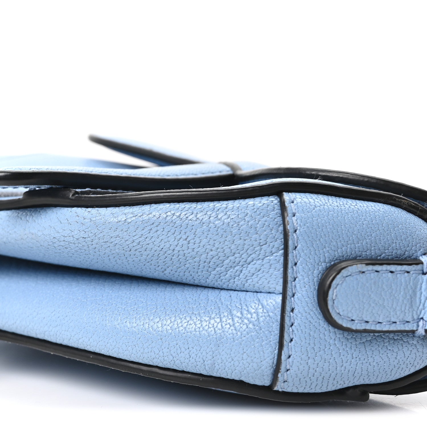 Christian Dior Goatskin Micro Saddle Bag Cloud Blue 9 of 9