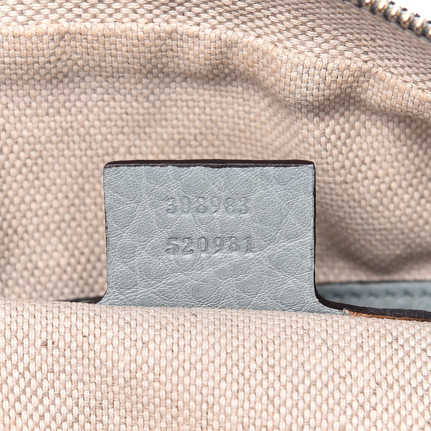 Gucci Pebbled Calfskin Small Soho Bowler Light Blue 7 of 12