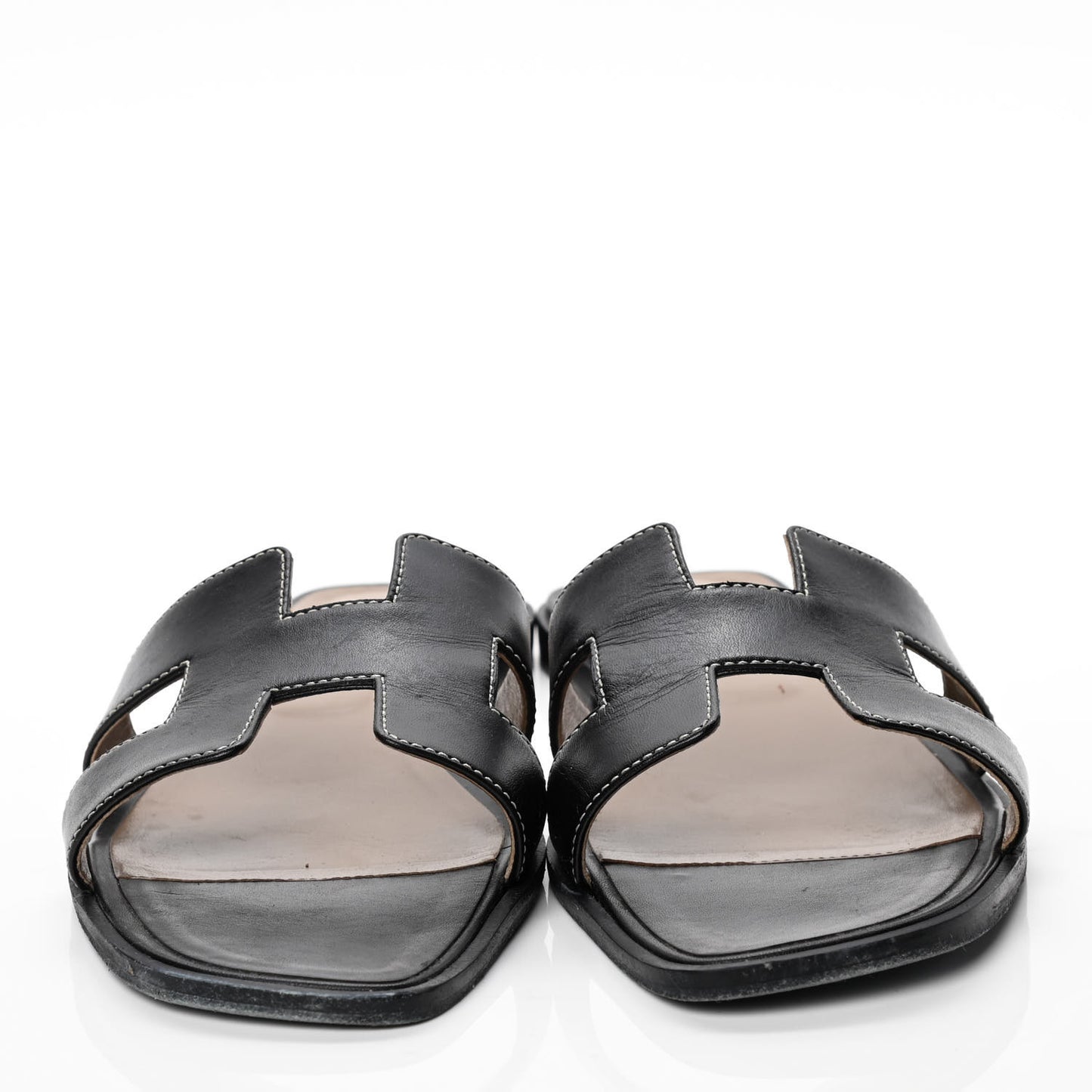 Box Calfskin Oran Sandals 41 Black