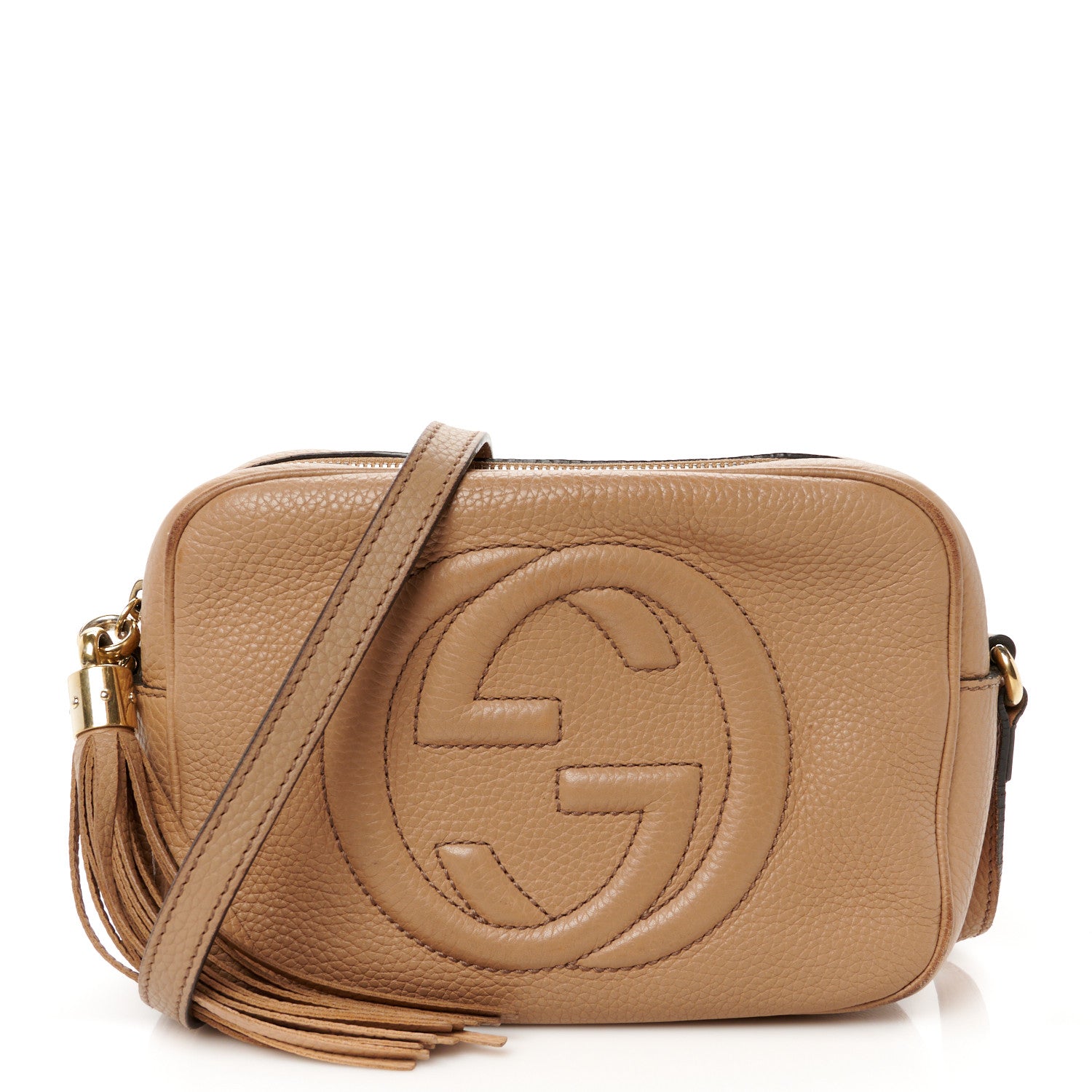 Gucci Pebbled Calfskin Small Soho Disco Bag Camelia 1 of 13