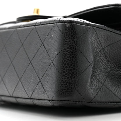 Chanel Caviar Quilted Medium Double Flap Black 10 of 12