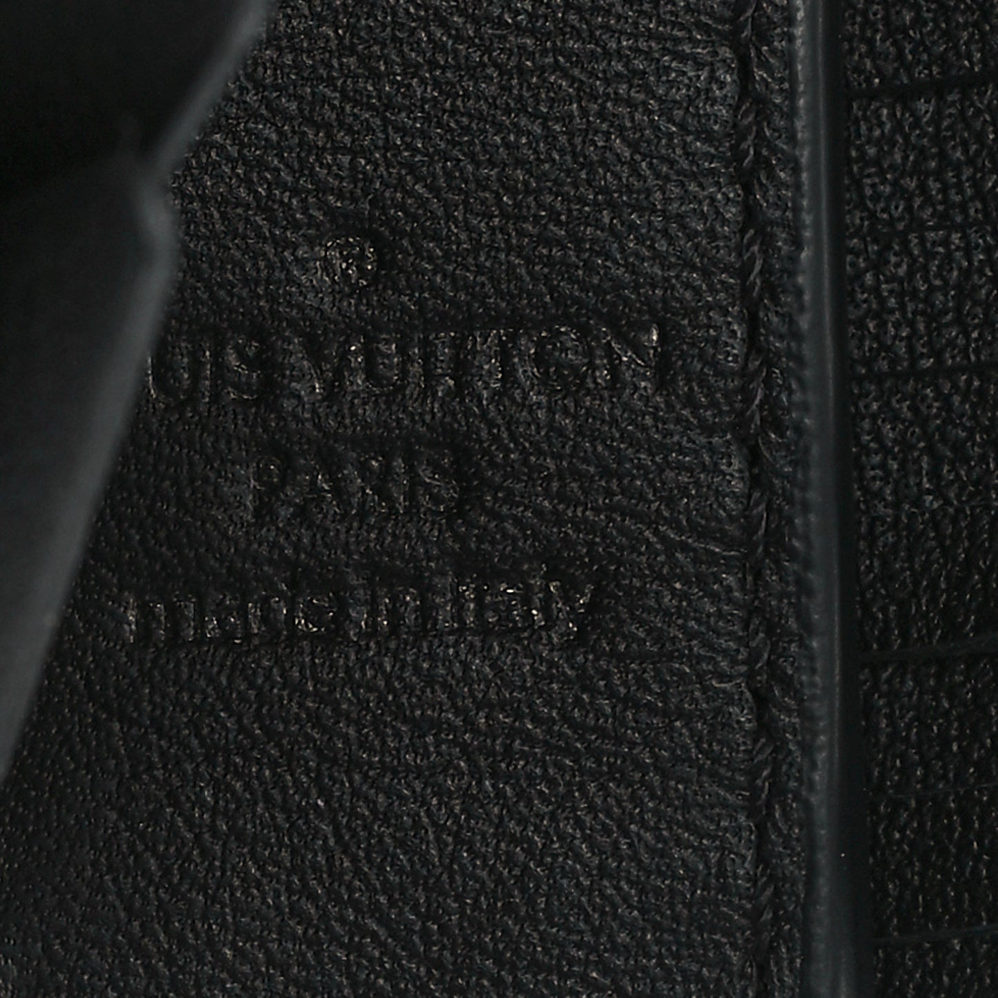 Reverse Monogram Fringes Bandouliere Shoulder Strap PM Black