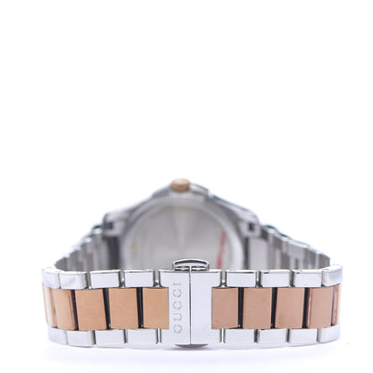 Gucci Stainless Steel Diamond Mother of Pearl 27mm G-Timeless Two Tone Quartz Watch 3 of 6
