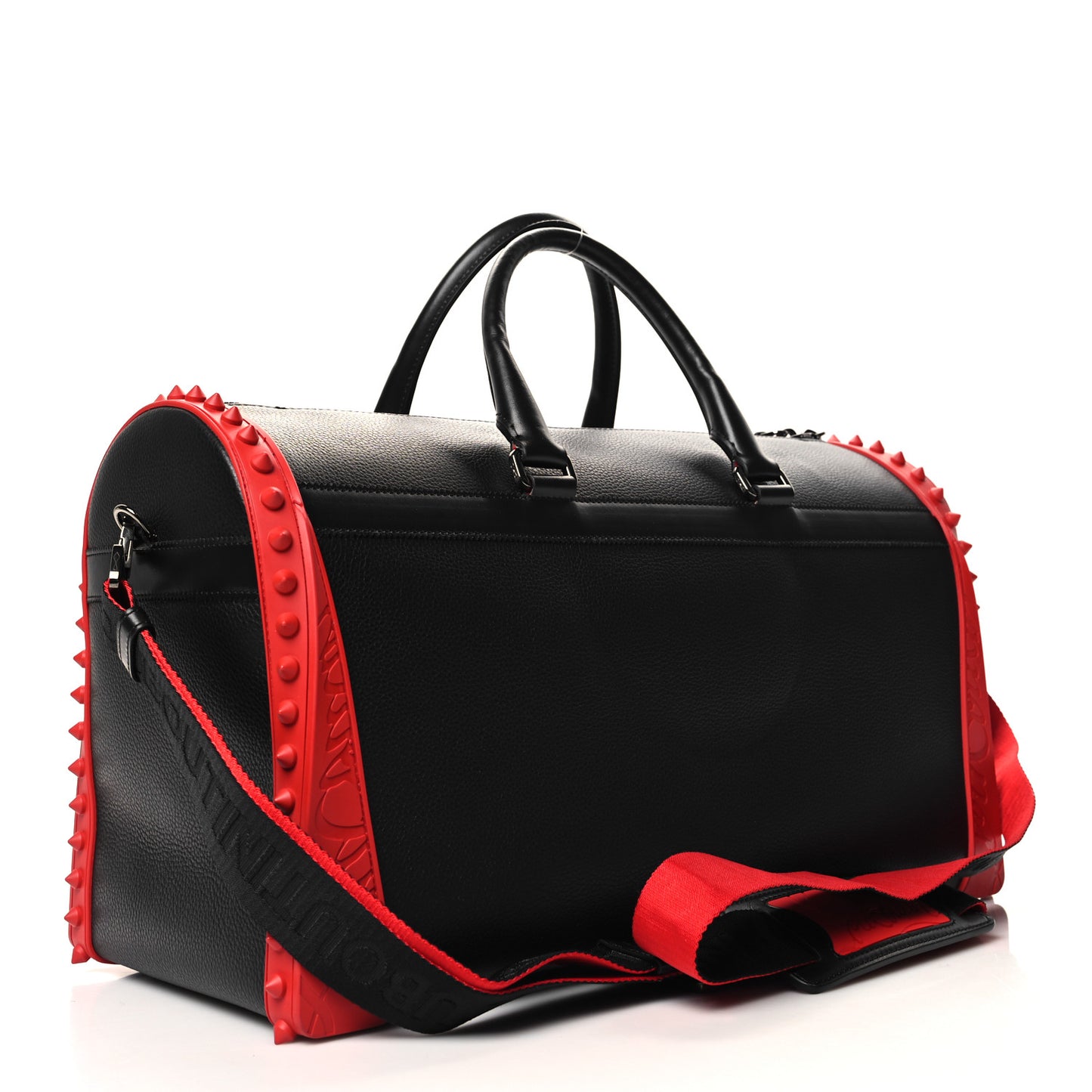 Calfskin Sneakender Studded Duffle Bag Black