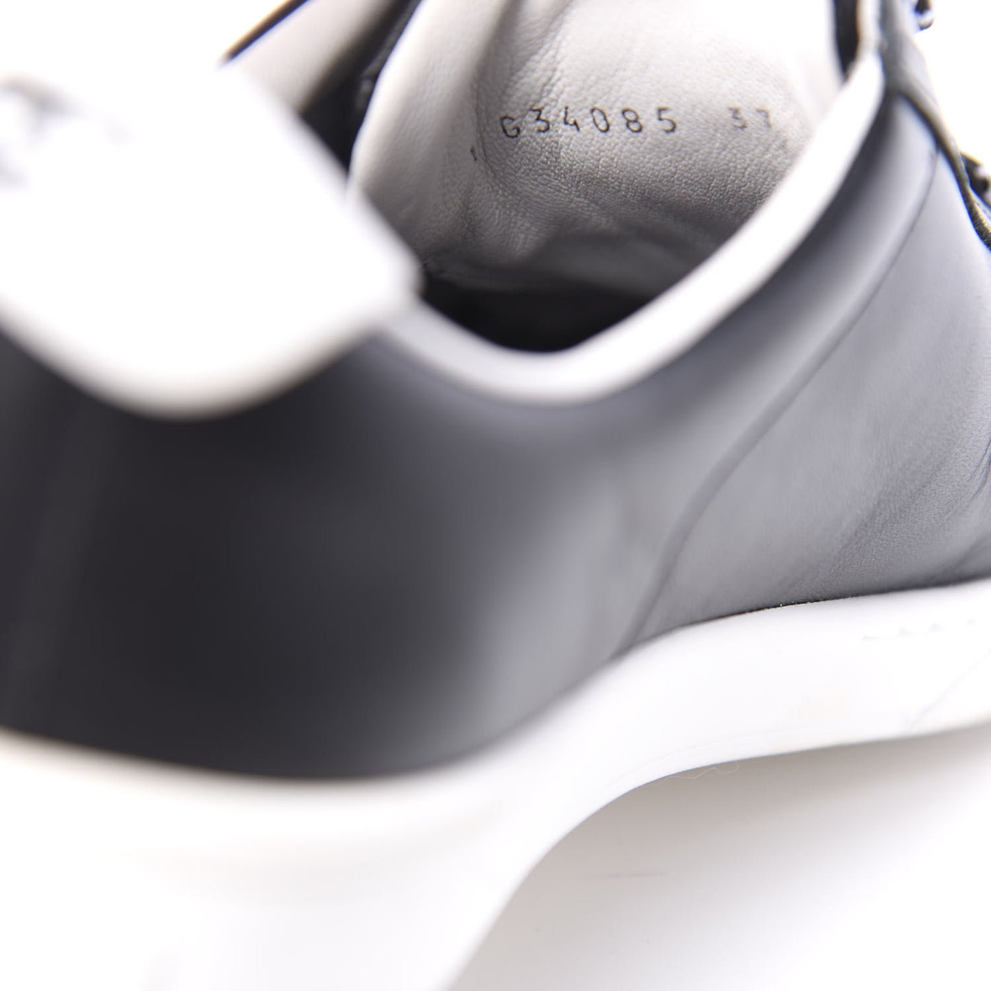 Calfskin CC Womens Sneakers 37.5 Black