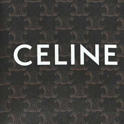 Celine Triomphe Canvas Calfskin Mini Vertical Cabas Tan 7 of 10
