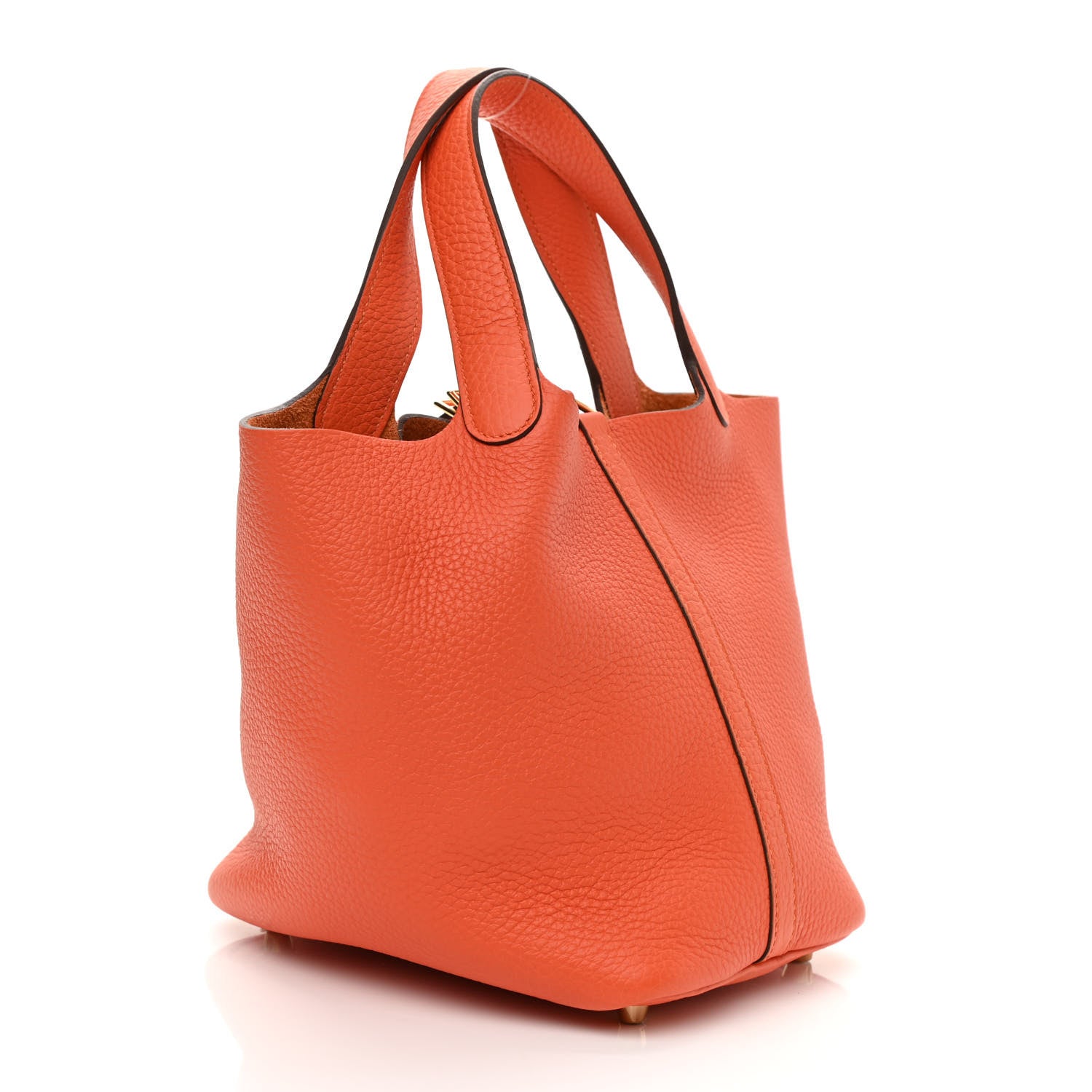 Hermes Taurillon Clemence Picotin Lock 18 PM Feu 3 of 9