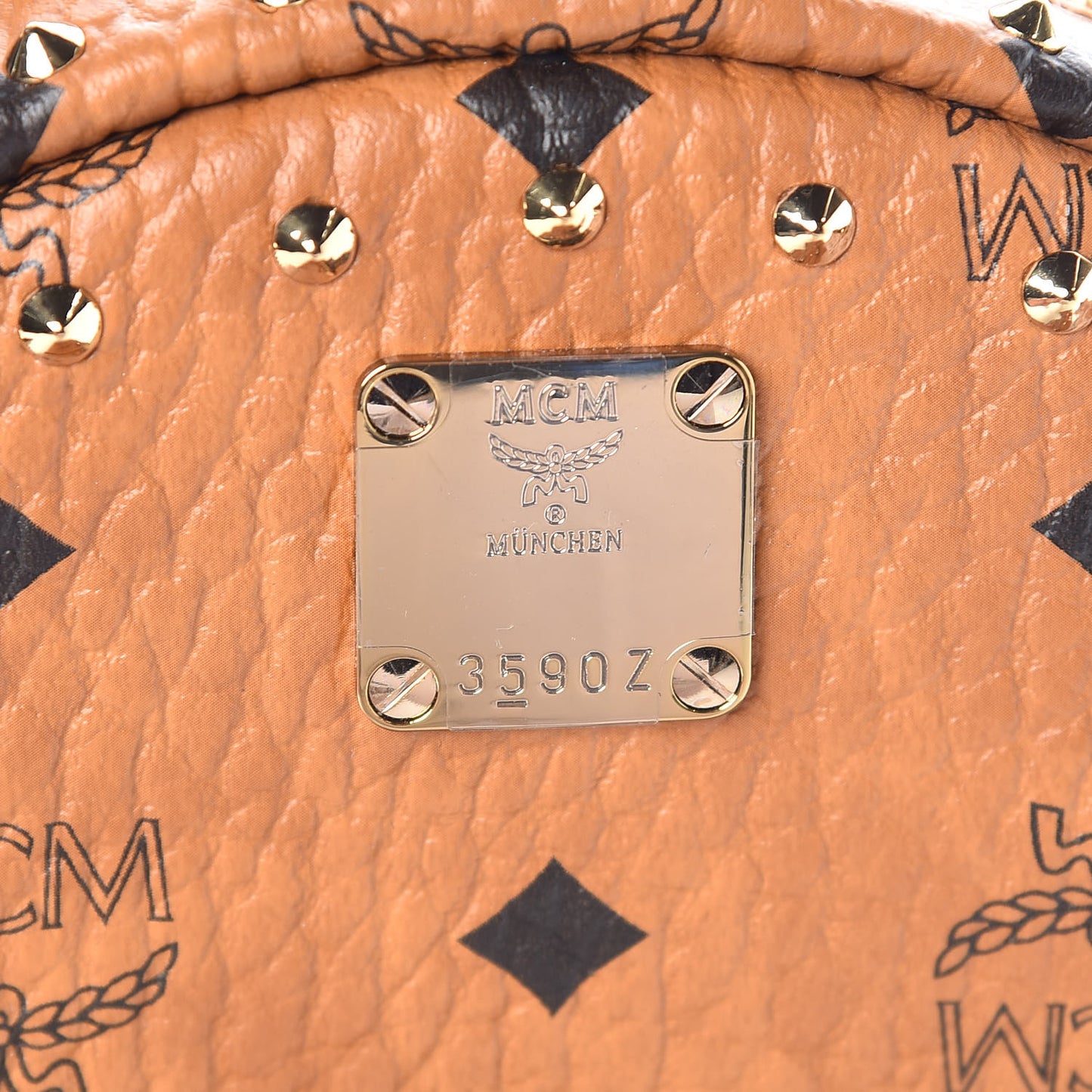 Visetos Outline Stud Mini Stark Backpack Cognac