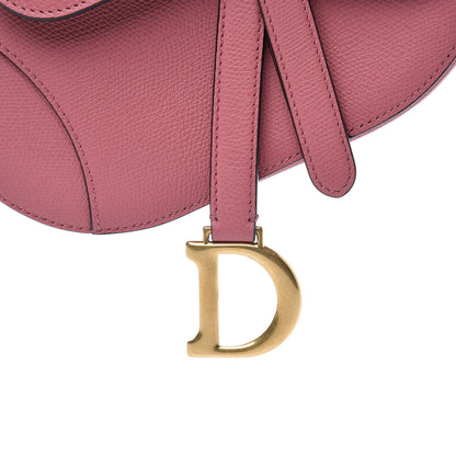 Christian Dior Grained Calfskin Mini Saddle Bag Pink 8 of 8