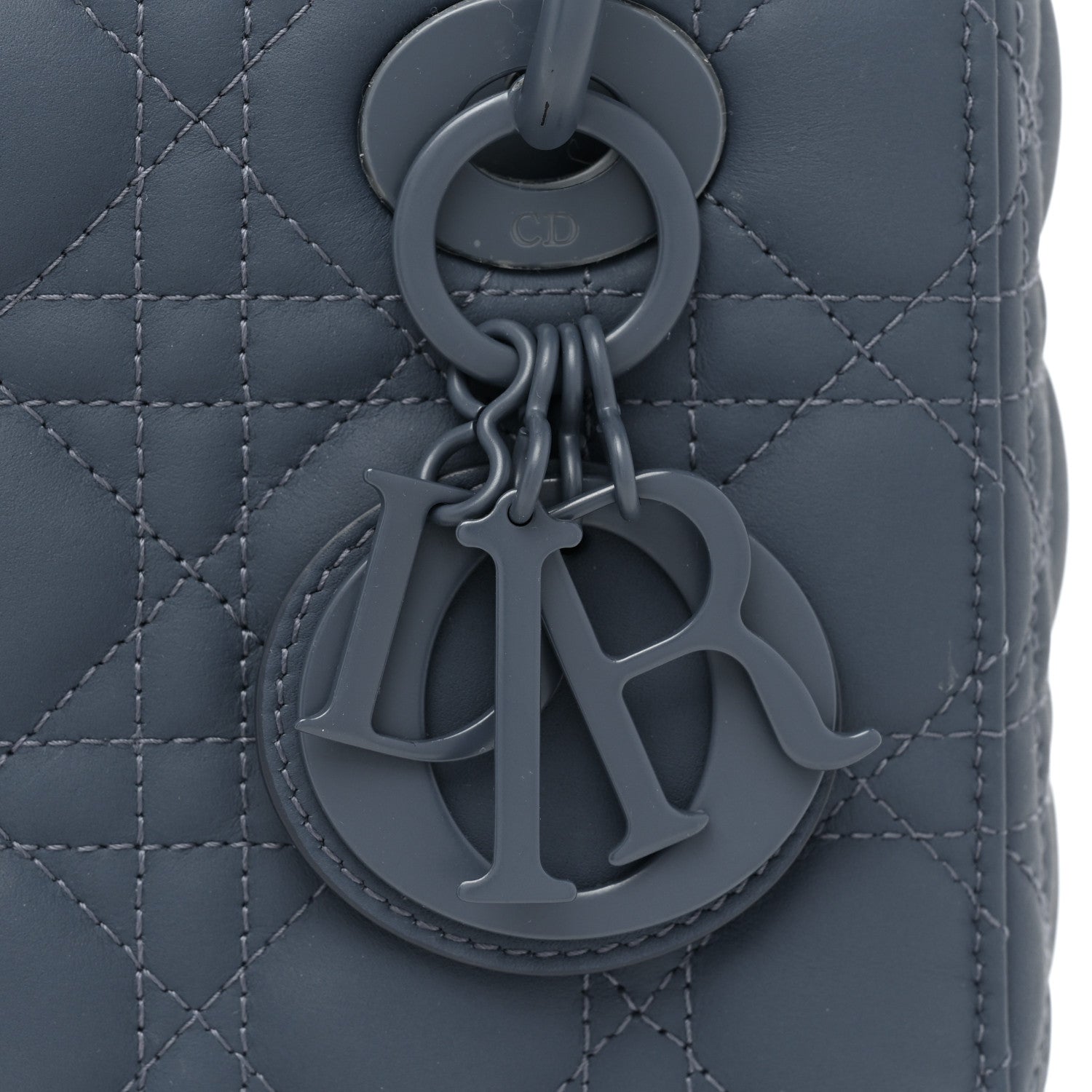 Christian Dior Ultra Matte Calfskin Cannage Small My ABCDior Lady Dior Dark Denim Blue 16 of 16