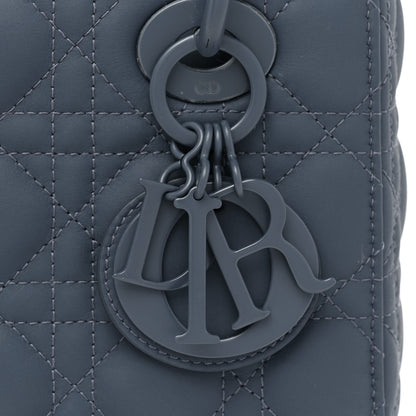 Christian Dior Ultra Matte Calfskin Cannage Small My ABCDior Lady Dior Dark Denim Blue 16 of 16
