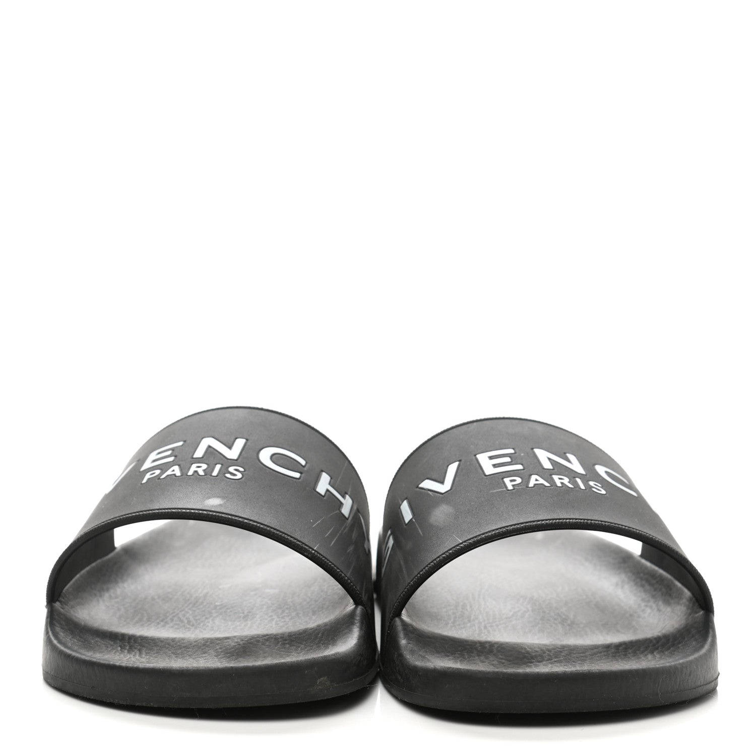 Givenchy Rubber Logo Pool Slide Sandals 40 Black 2 of 11