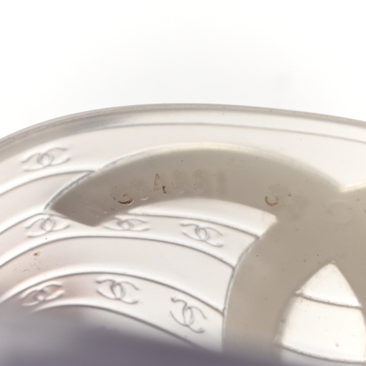 PVC Transparent CC Flat Slide Sandals 36 White