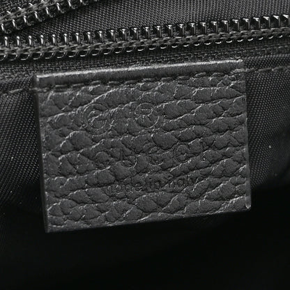 Gucci Nylon Monogram Dollar Calfskin Flat Messenger Bag Black 6 of 11