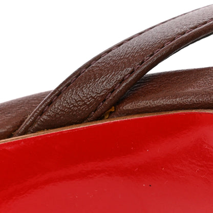 Christian Louboutin Nappa PVC Rosalie 100 Sandals 38.5 Dark Beige 11 of 12