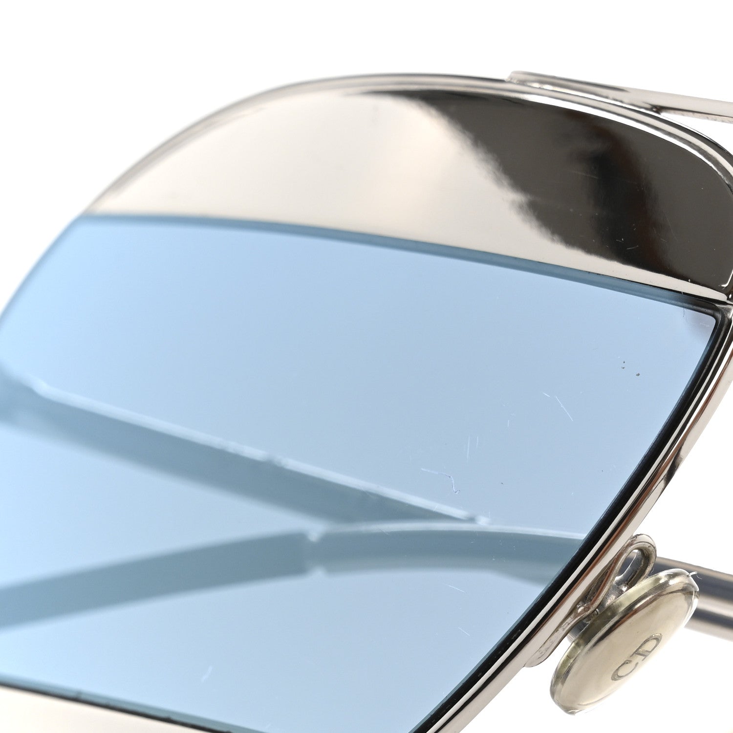 Christian Dior Split 1 Aviator Sunglasses Silver Blue 8 of 8