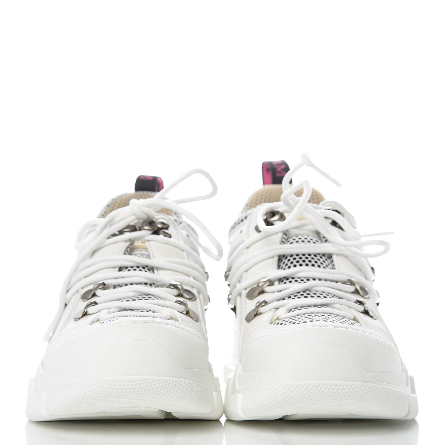 Gucci X SEGA Mesh Calfskin Suede Womens Flashtrek Sneakers 36 Great White 2 of 10