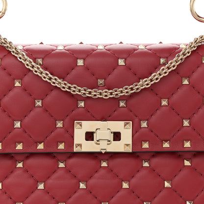 Valentino Garavani Nappa Medium Rockstud Spike Shoulder Bag Rosso Valentino 7 of 10