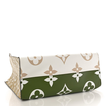 Louis Vuitton Monogram Giant Onthego GM Kaki Beige 4 of 9
