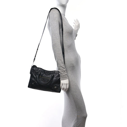 Balenciaga Agneau Classic Hardware S City Logo Strap Black White 2 of 11