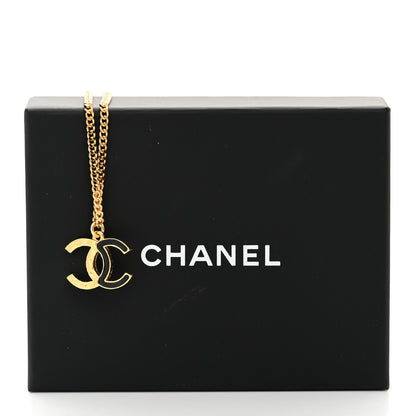 Chanel Metal Enamel CC Chain Necklace Pendant Gold Black 6 of 6