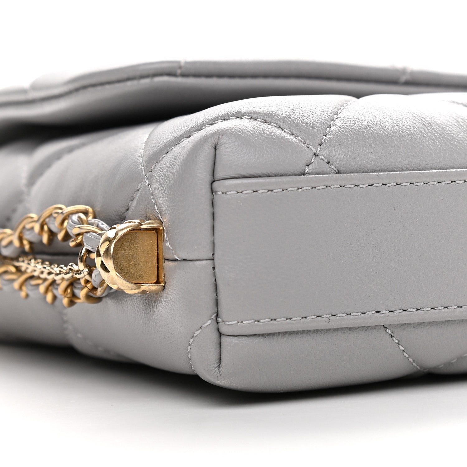 Chanel Lambskin Quilted Crush On Chains Flap Bag Grey 7 of 9