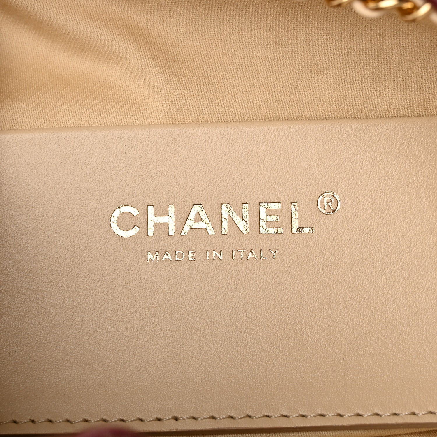 Chanel Pony Hair Mini Chanel 25 Handbag Beige Black 5 of 10