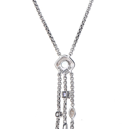 David Yurman Sterling Silver Diamond Iolite Blue Topaz Confetti Ice Necklace 5 of 6