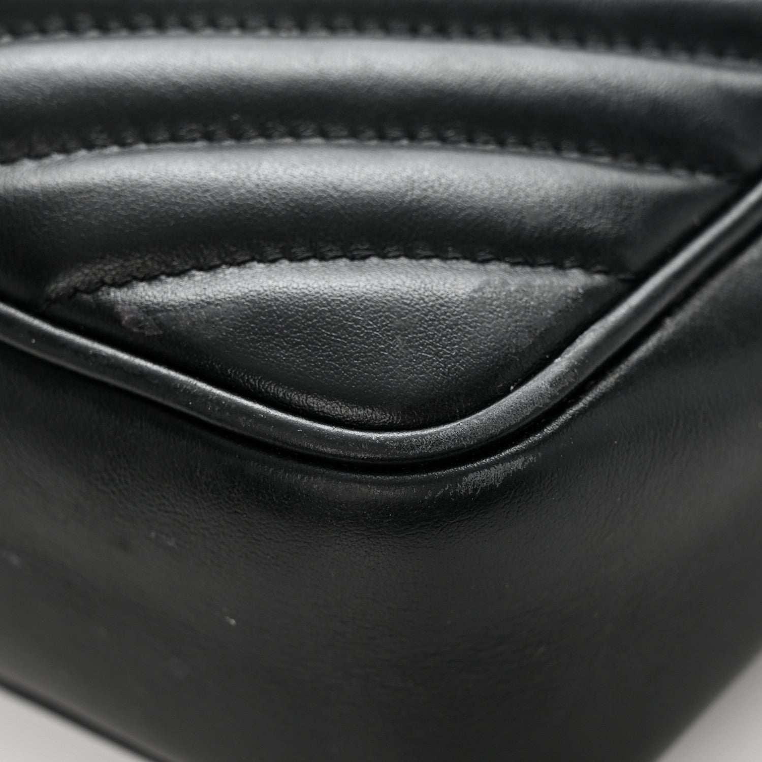 Saint Laurent Calfskin Matelasse Monogram Lou Camera Bag Black 12 of 16