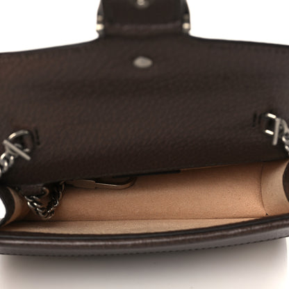 Gucci Monogram Jumbo GG Textured Dollar Calfskin Super Mini Dionysus Shoulder Bag Camel Ebony New Acero 5 of 10