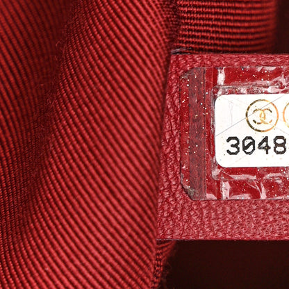 Chanel Shiny Aged Calfskin Shopping Bag Red 7 of 12