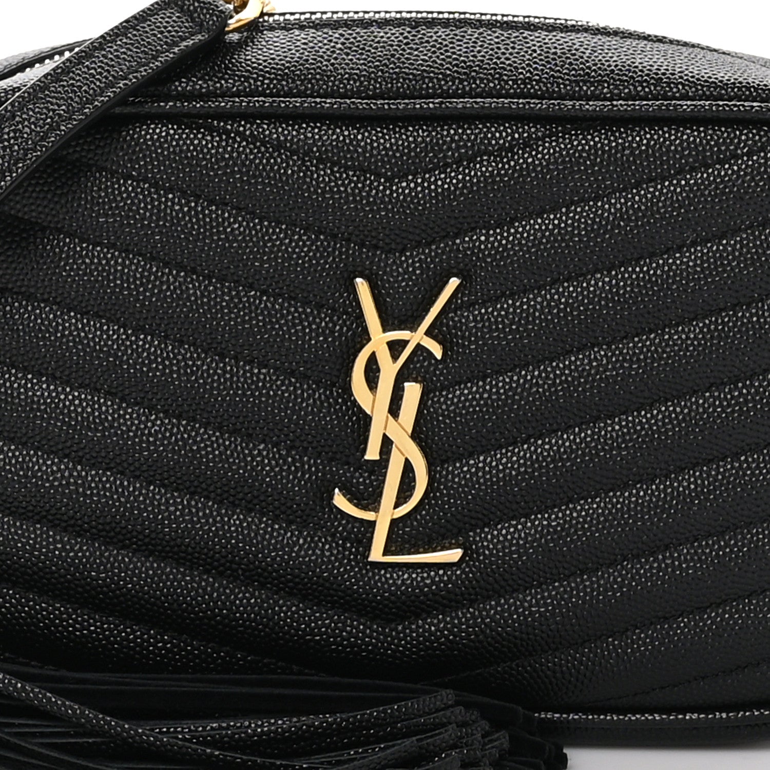 Saint Laurent Grain De Poudre Matelasse Monogram Mini Lou Camera Bag Black 8 of 10
