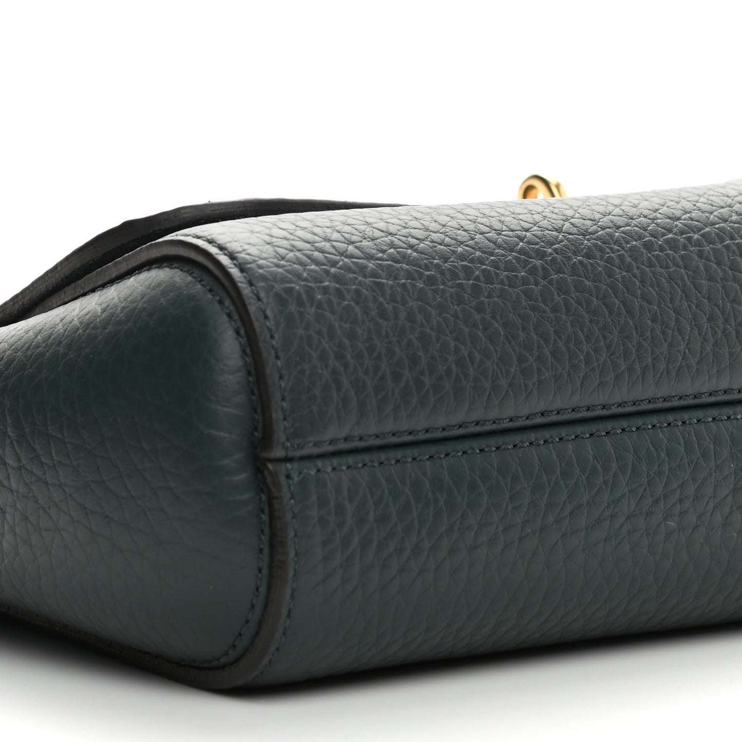 Small Classic Grain Calfskin Small Lily Flap Dark Green