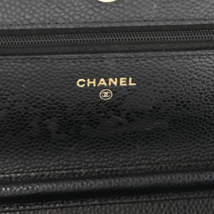 Chanel Caviar Quilted Wallet On Chain WOC Black 6 of 14