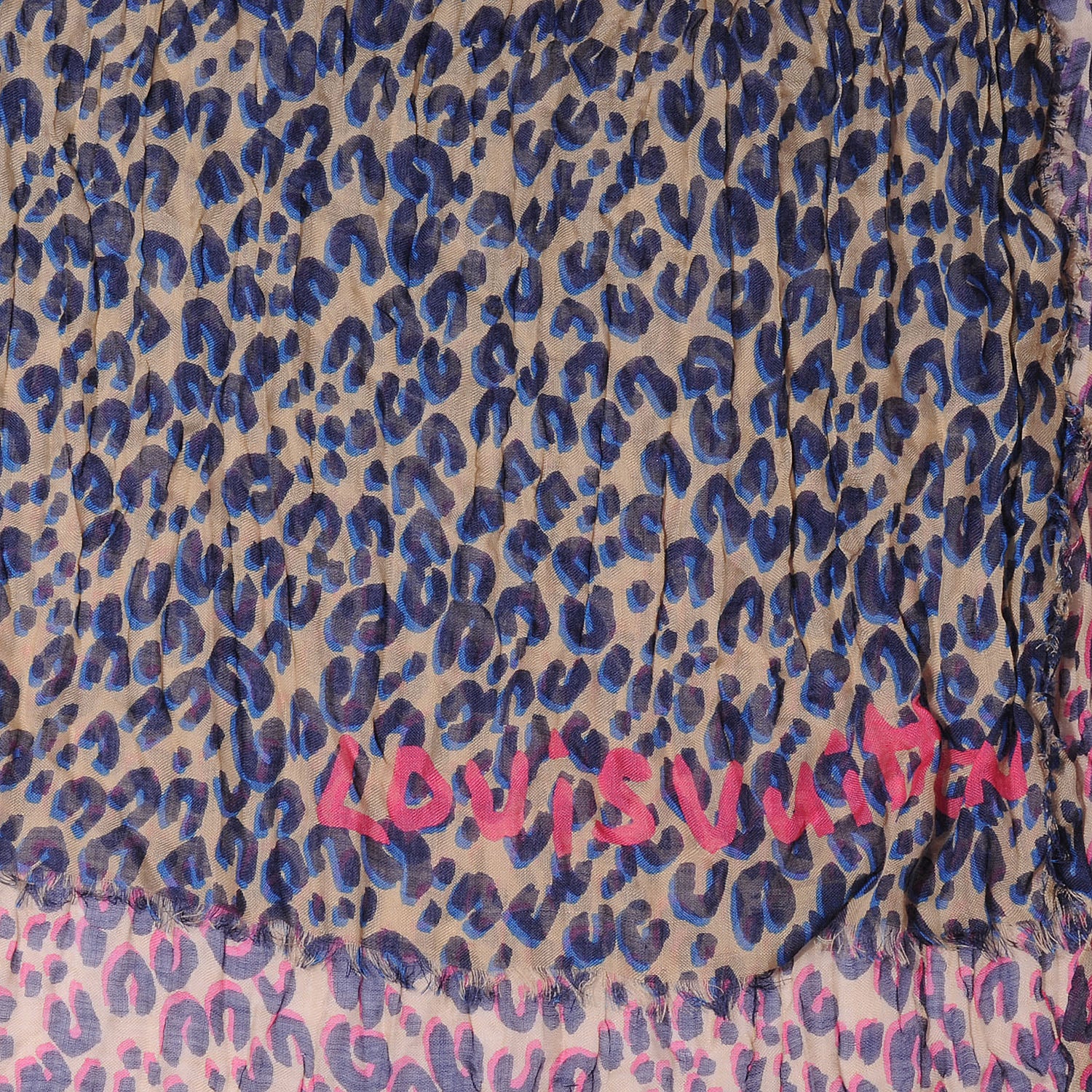 Louis Vuitton Cashmere Silk Leo Pop Stole Corail 2 of 5