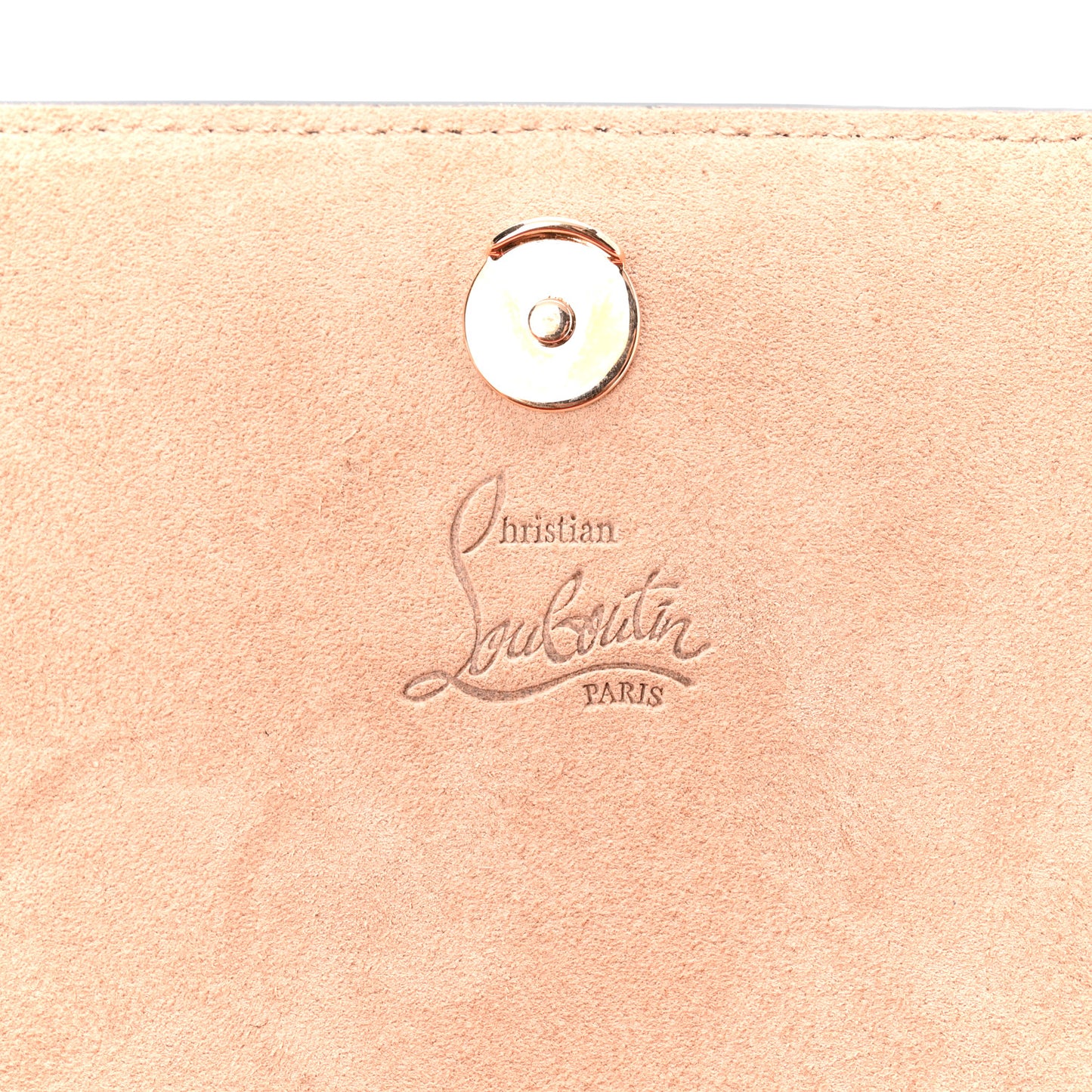Metallic Calfskin Glitter Spikes Multimetal Paloma Clutch Rose Gold