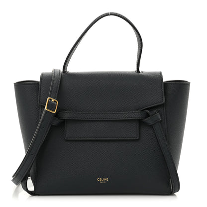 Celine Grained Calfskin Nano Belt Bag Navy 1 of 12