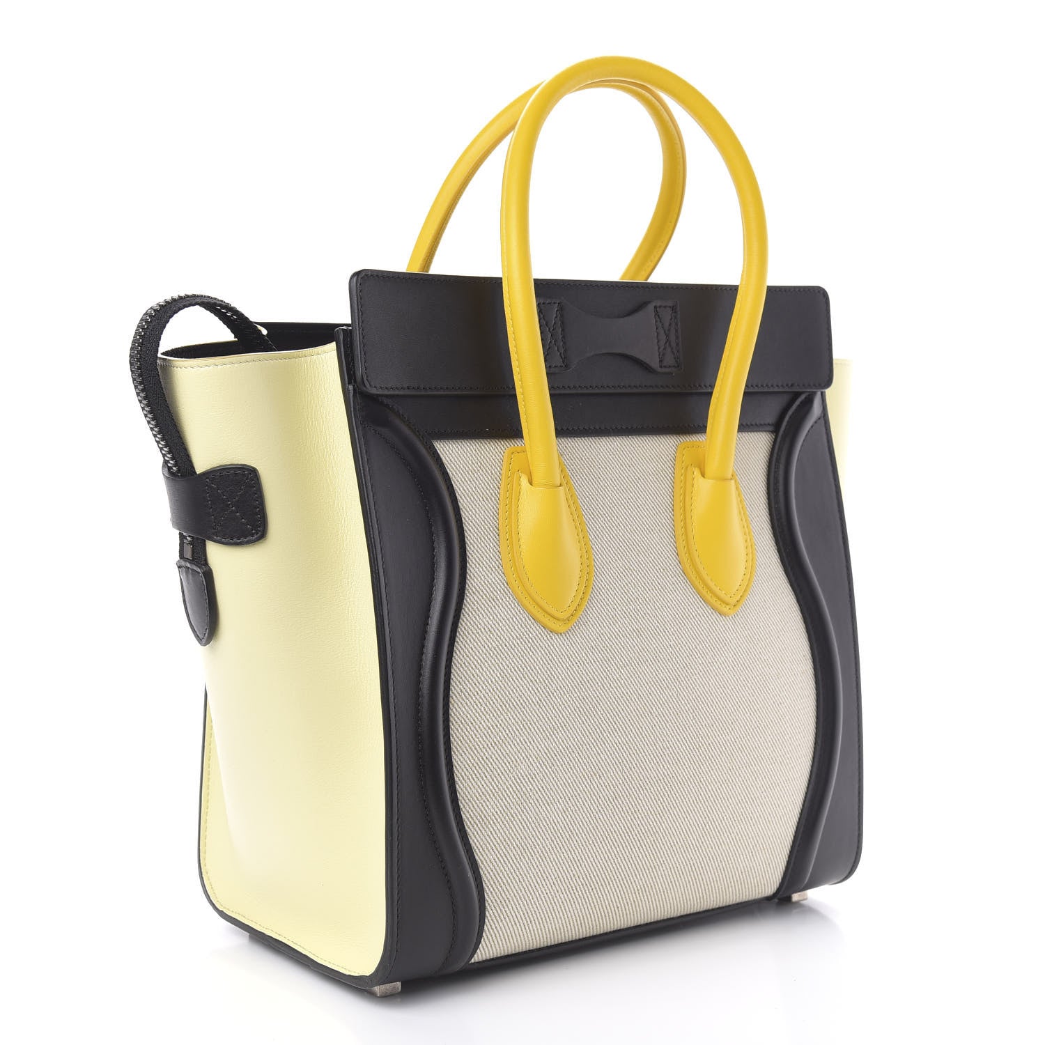 Celine Canvas Smooth Calfskin Micro Tri-Color Luggage Sun 3 of 9