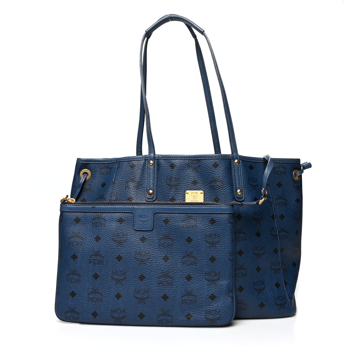 Visetos Medium Project Reversible Shopper Tote Blue