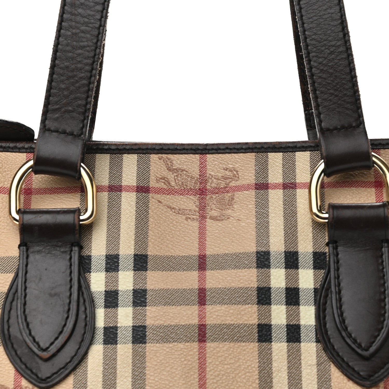Burberry Haymarket Check Medium Regent Tote Chocolate 9 of 19