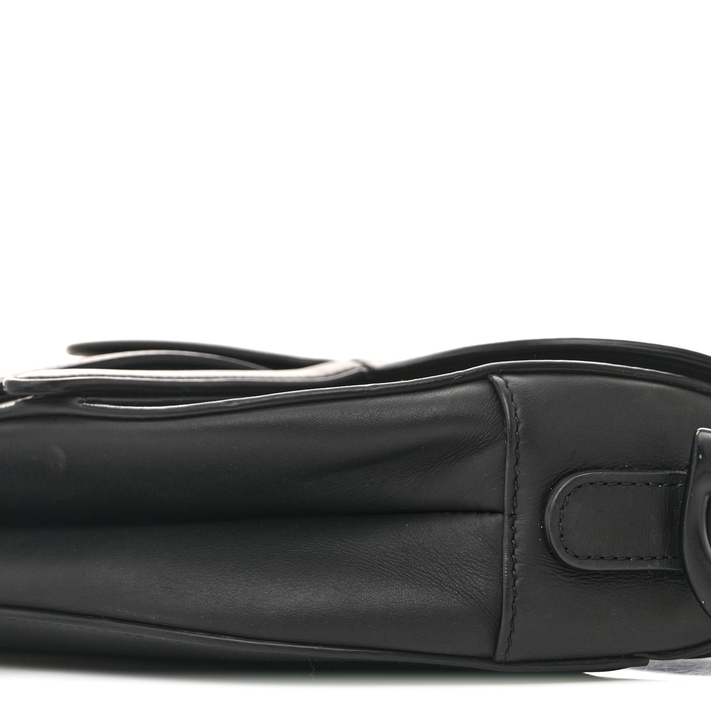 Ultra Matte Calfskin Saddle Bag Black