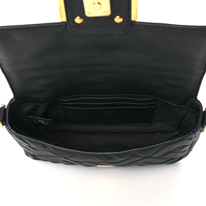 Fendi Nappa FF 1974 Embossed Mini Baguette Black 5 of 10