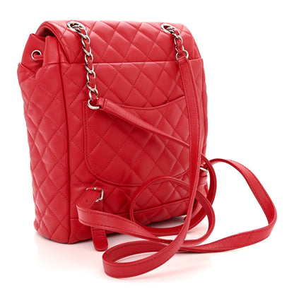 Chanel Lambskin Quilted Small Urban Spirit Backpack Red 2 of 10