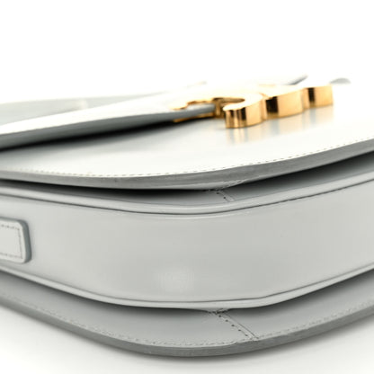 Celine Shiny Calfskin Besace Clea Triomphe Blue Gray 8 of 10
