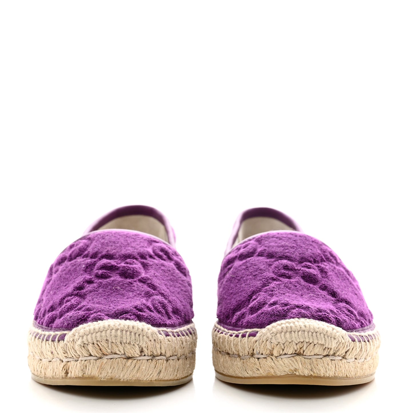 Terry Cloth GG Monogram Espadrilles 36 Purple