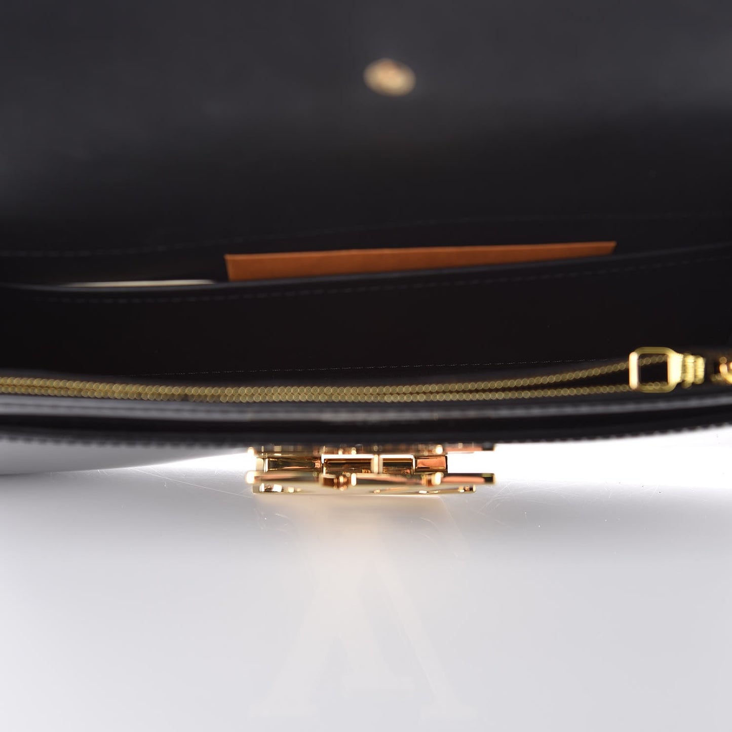 Patent Louise Clutch Black