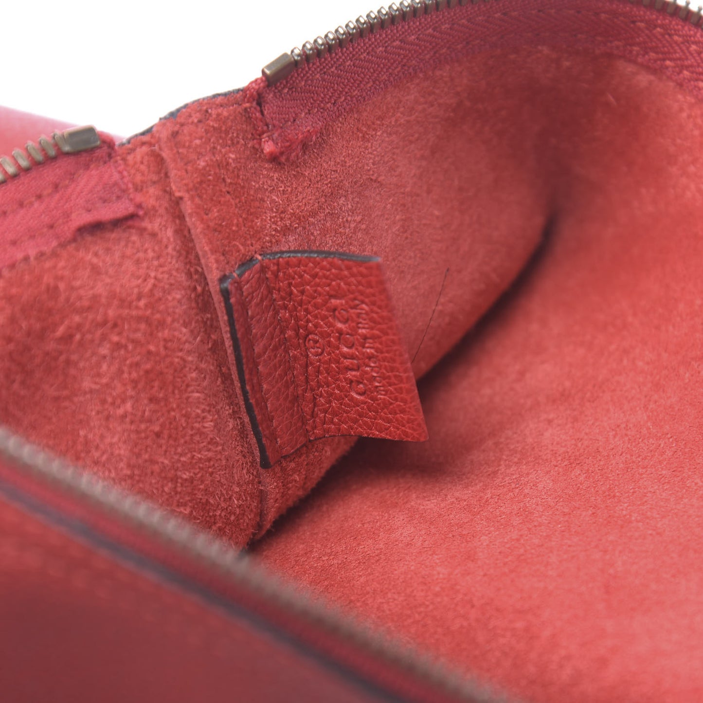 Pebbled Calfskin Medium Logo Portfolio Clutch Hibiscus Red