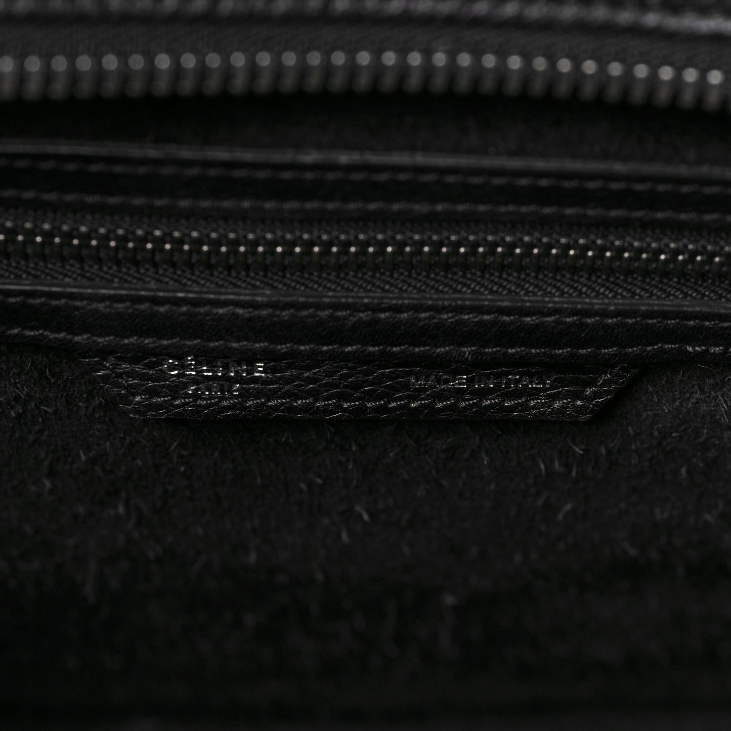 Drummed Calfskin Mini Luggage Black